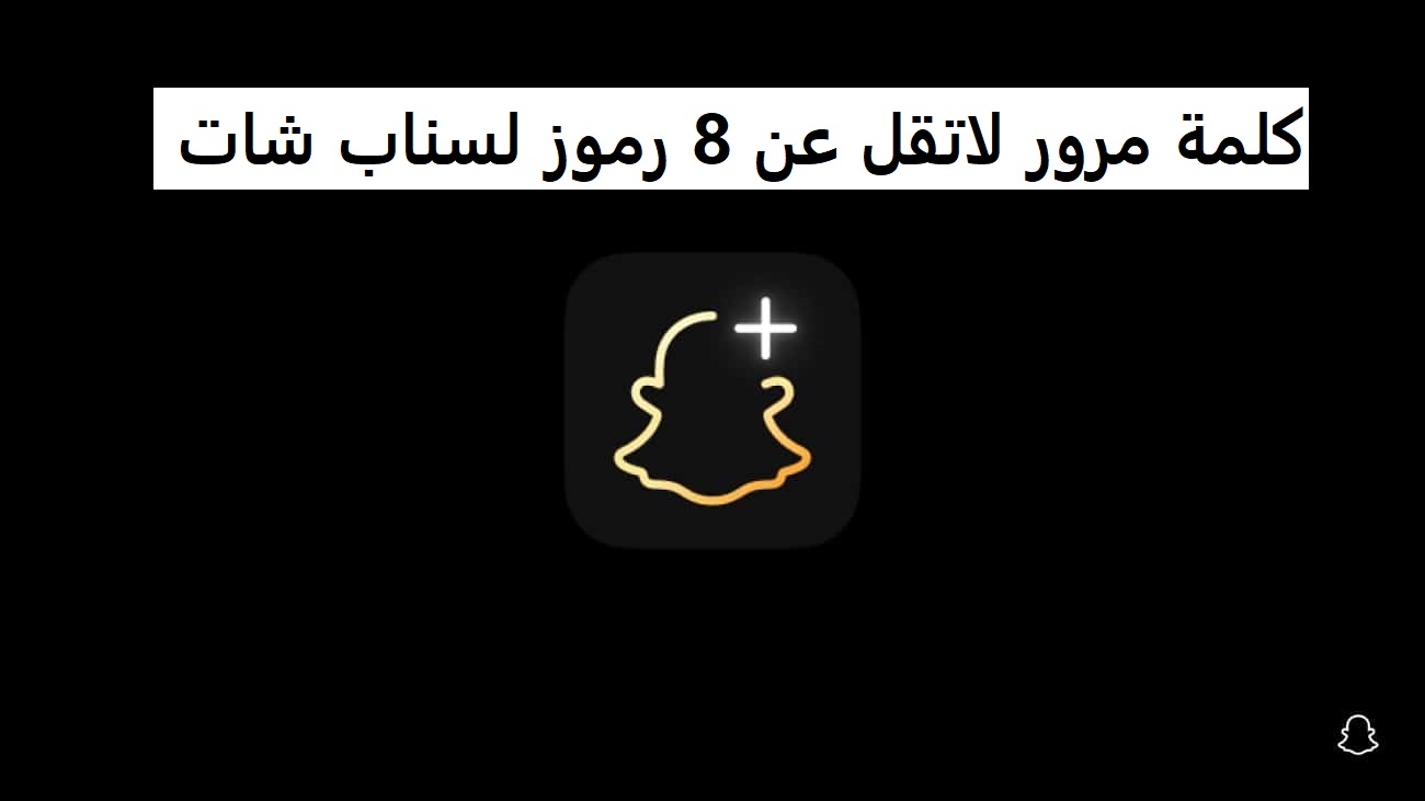 كلمة مرور لاتقل عن 8 رموز لسناب شات