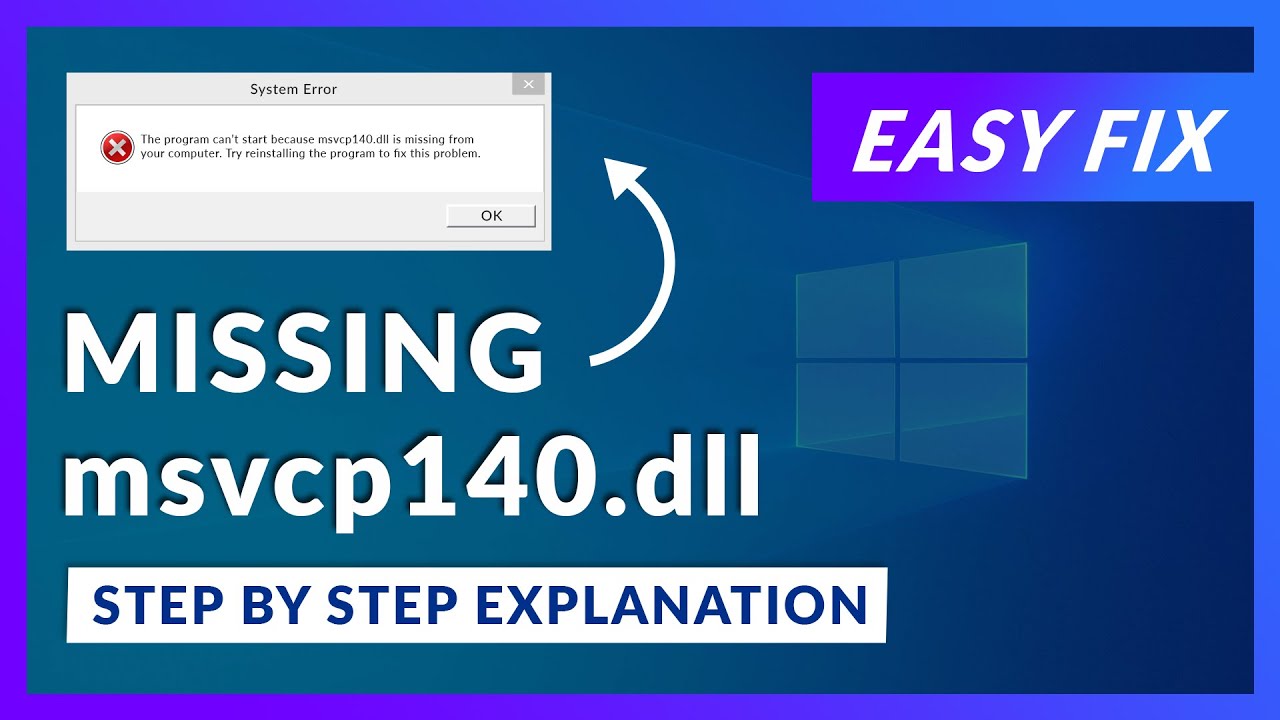 حل مشكلة msvcp140.dll لتشغيل الالعاب والبرامج