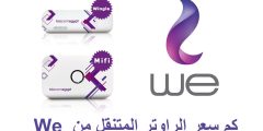 كم سعر الراوتر المتنقل من We 2023